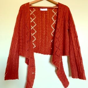 Terra-cotta boho soft wool sweater